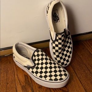 Platform checkerboard Vans